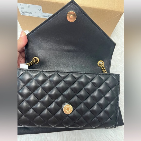 Saint Laurent YSL Monogram Small Envelope Smooth Leather Wallet On Chain - Picture 4 of 5